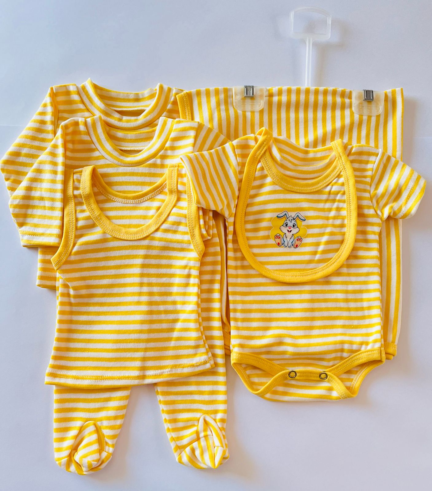 KIT ROPA DE ALGODON 7 PZS DE BEBÉ