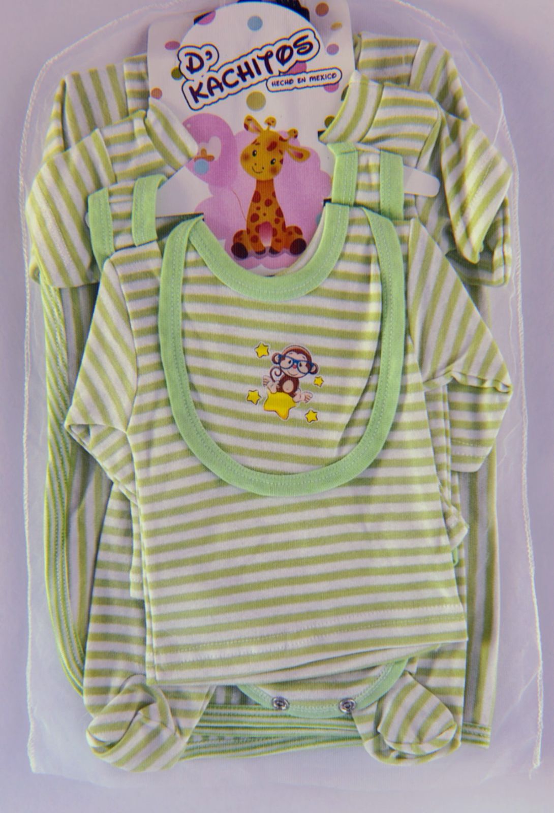 KIT ROPA DE ALGODON 7 PZS DE BEBÉ