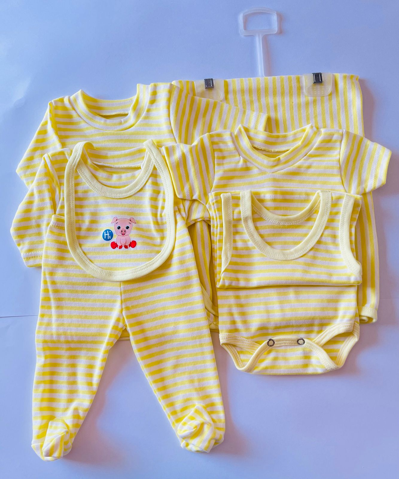 KIT ROPA DE ALGODON 7 PZS DE BEBÉ