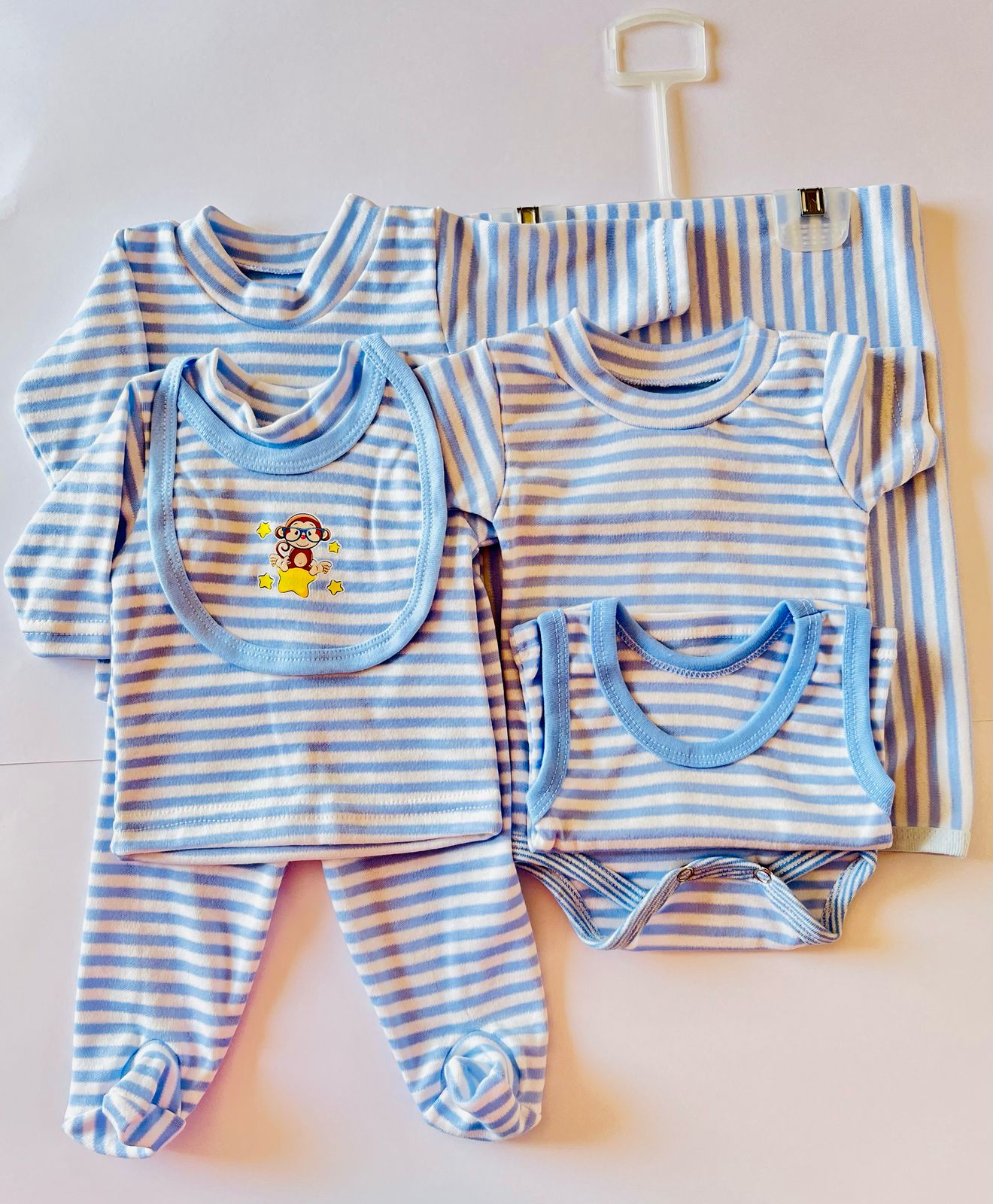 KIT ROPA DE ALGODON 7 PZS DE BEBÉ