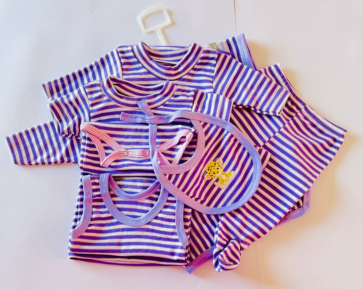 KIT ROPA DE ALGODON 7 PZS DE BEBÉ