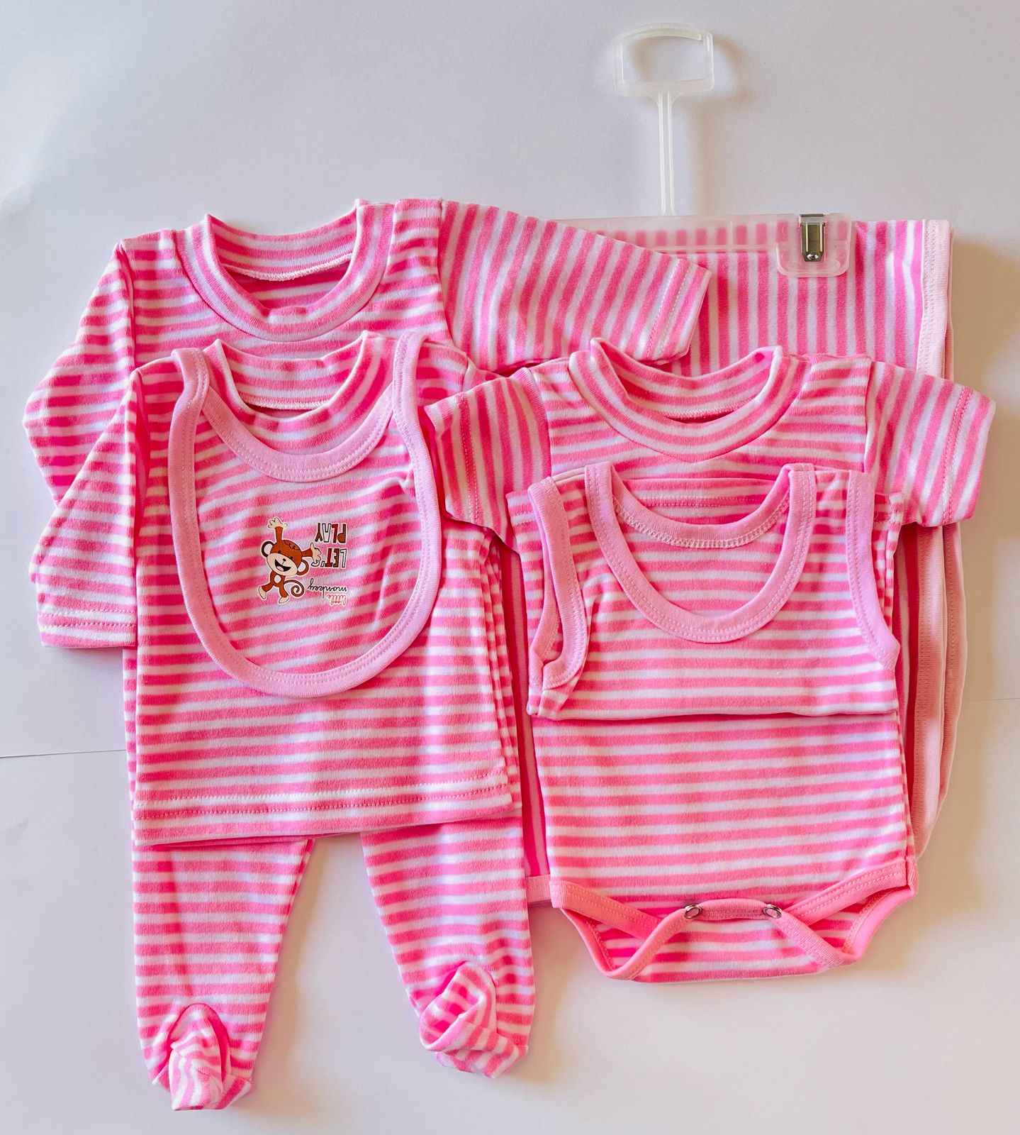KIT ROPA DE ALGODON 7 PZS DE BEBÉ