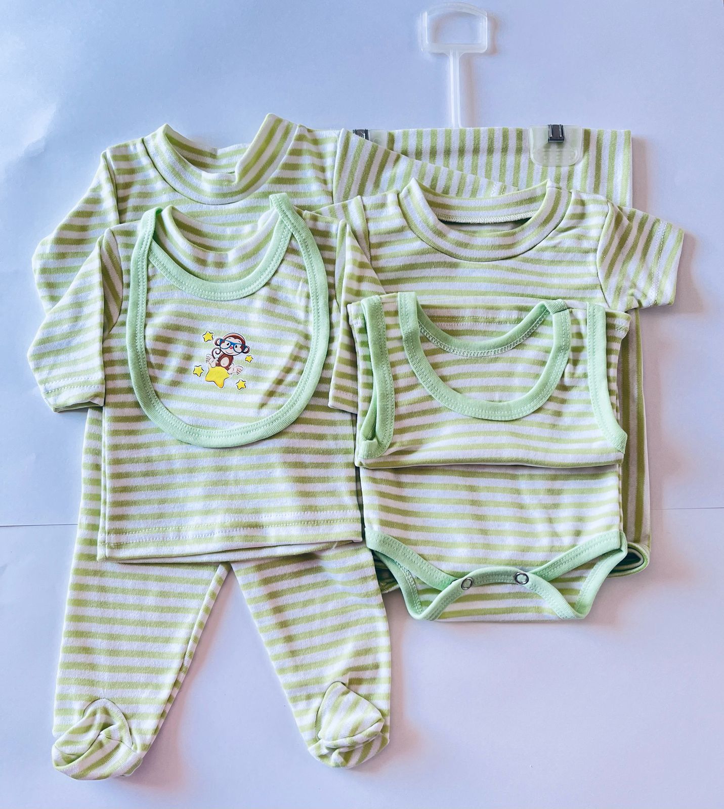 KIT ROPA DE ALGODON 7 PZS DE BEBÉ