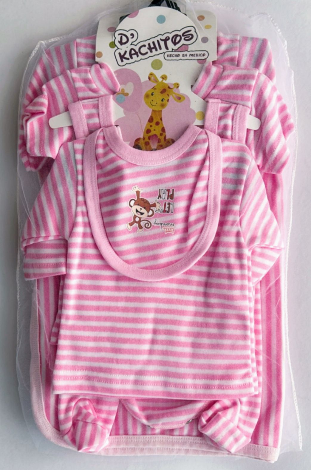 KIT ROPA DE ALGODON 7 PZS DE BEBÉ