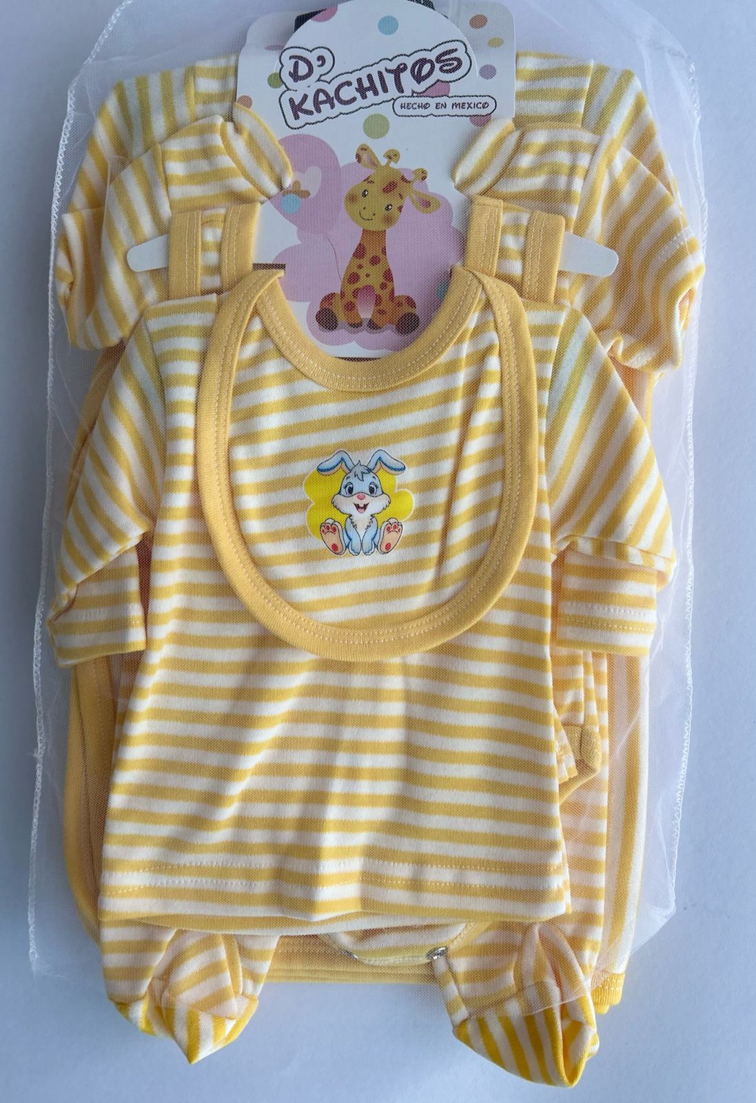KIT ROPA DE ALGODON 7 PZS DE BEBÉ