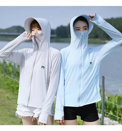 SUÉTER PROTECCIÓN SOLAR DEPORTIVA COLOR BLANCO